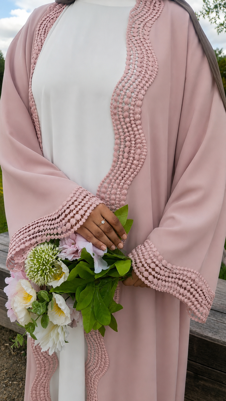 Abaya Camélia Rose