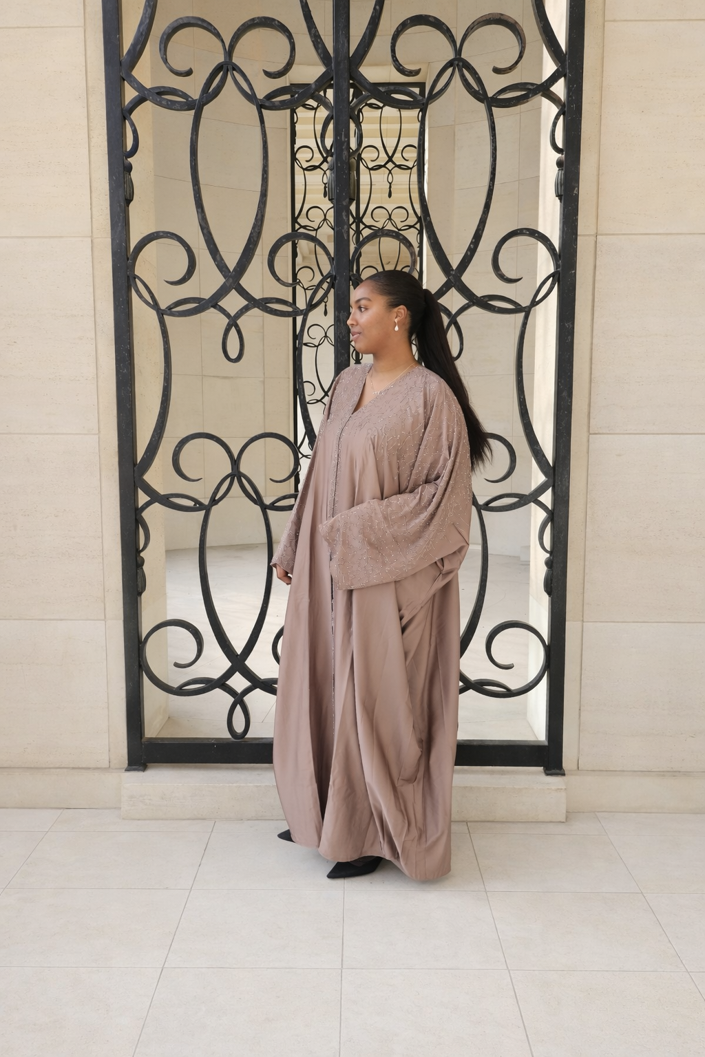 Abaya - Perla taupe