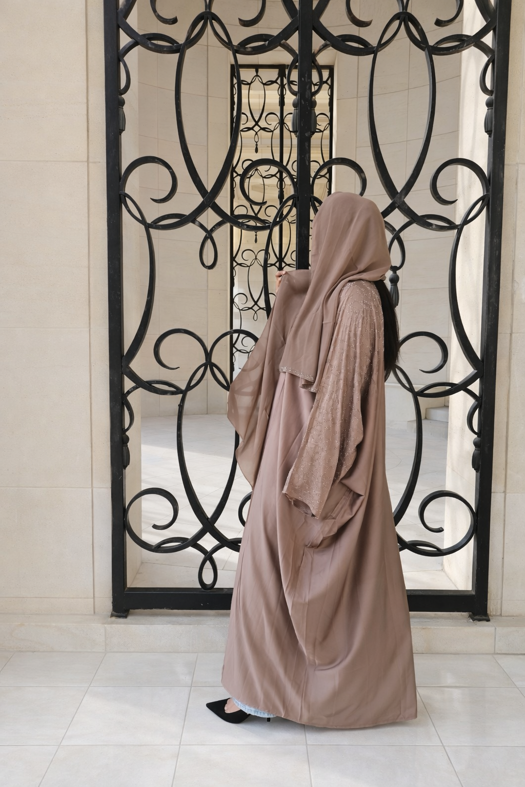 Abaya - Perla taupe