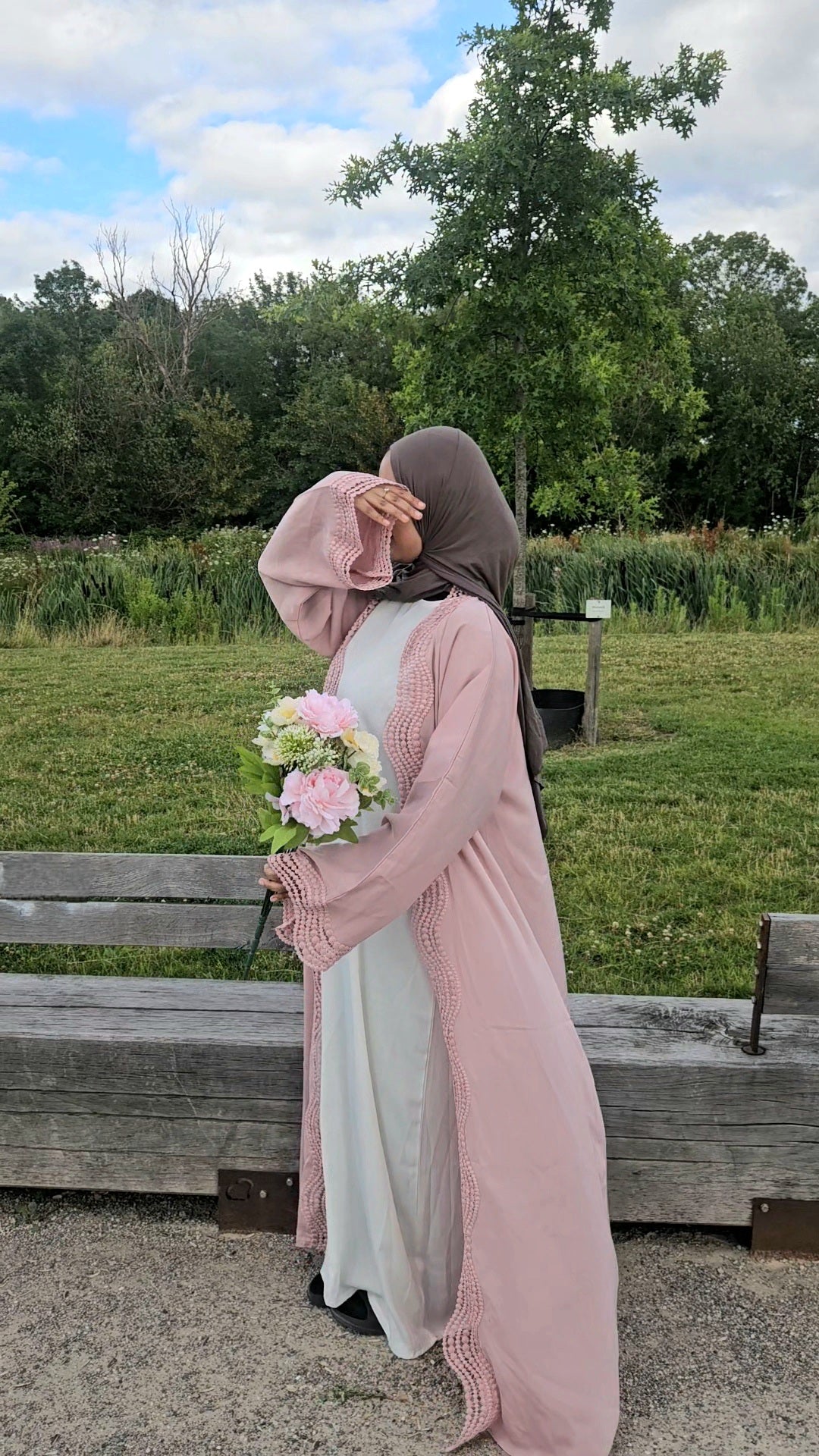 Abaya Camélia Rose