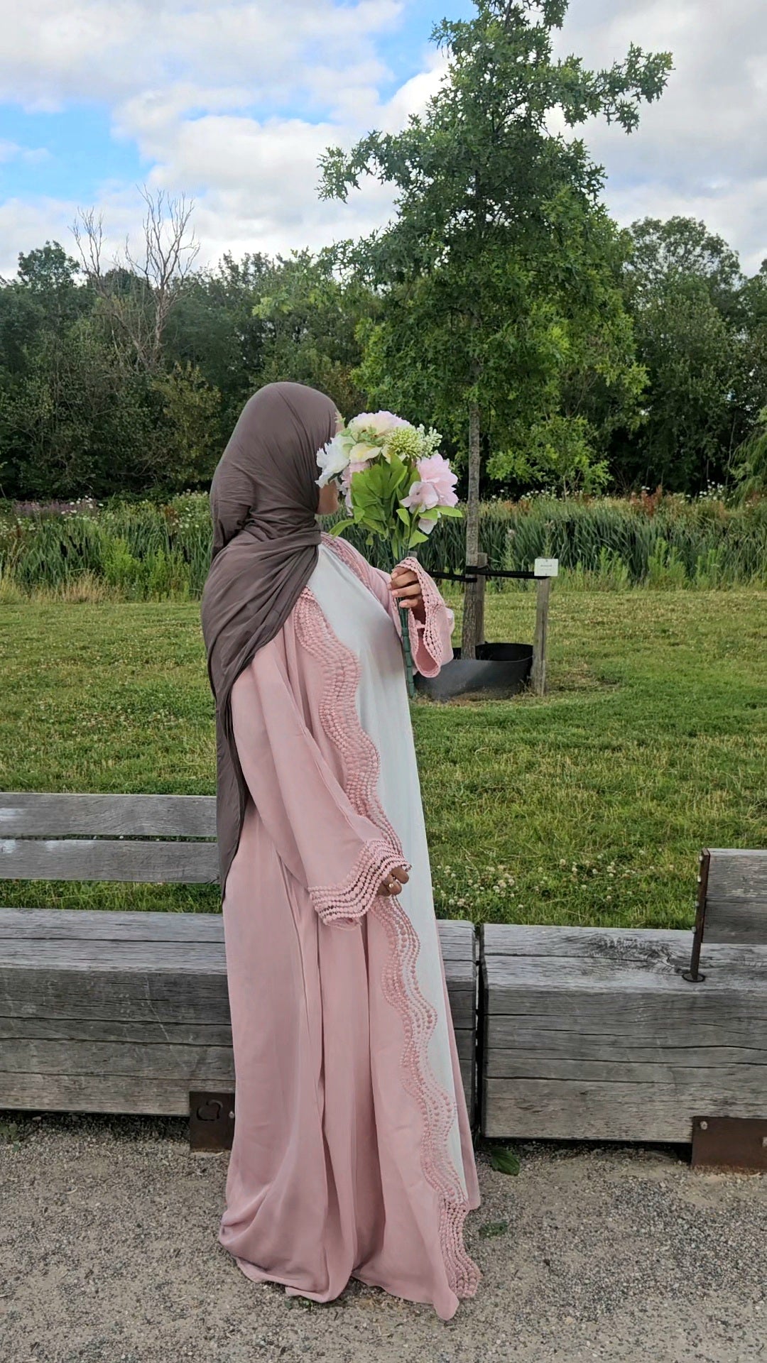 Abaya Camélia Rose