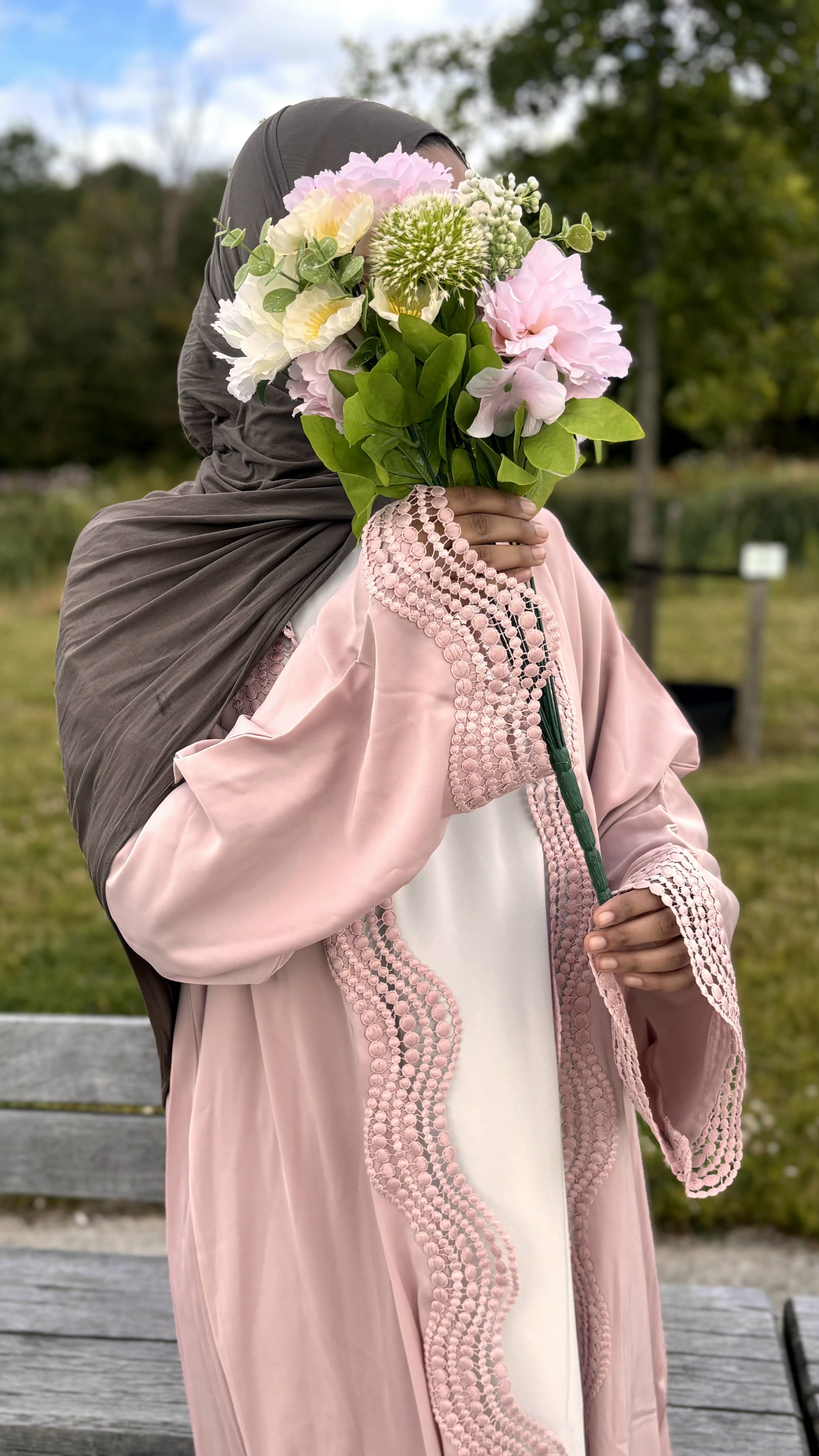 Abaya Camélia Rose